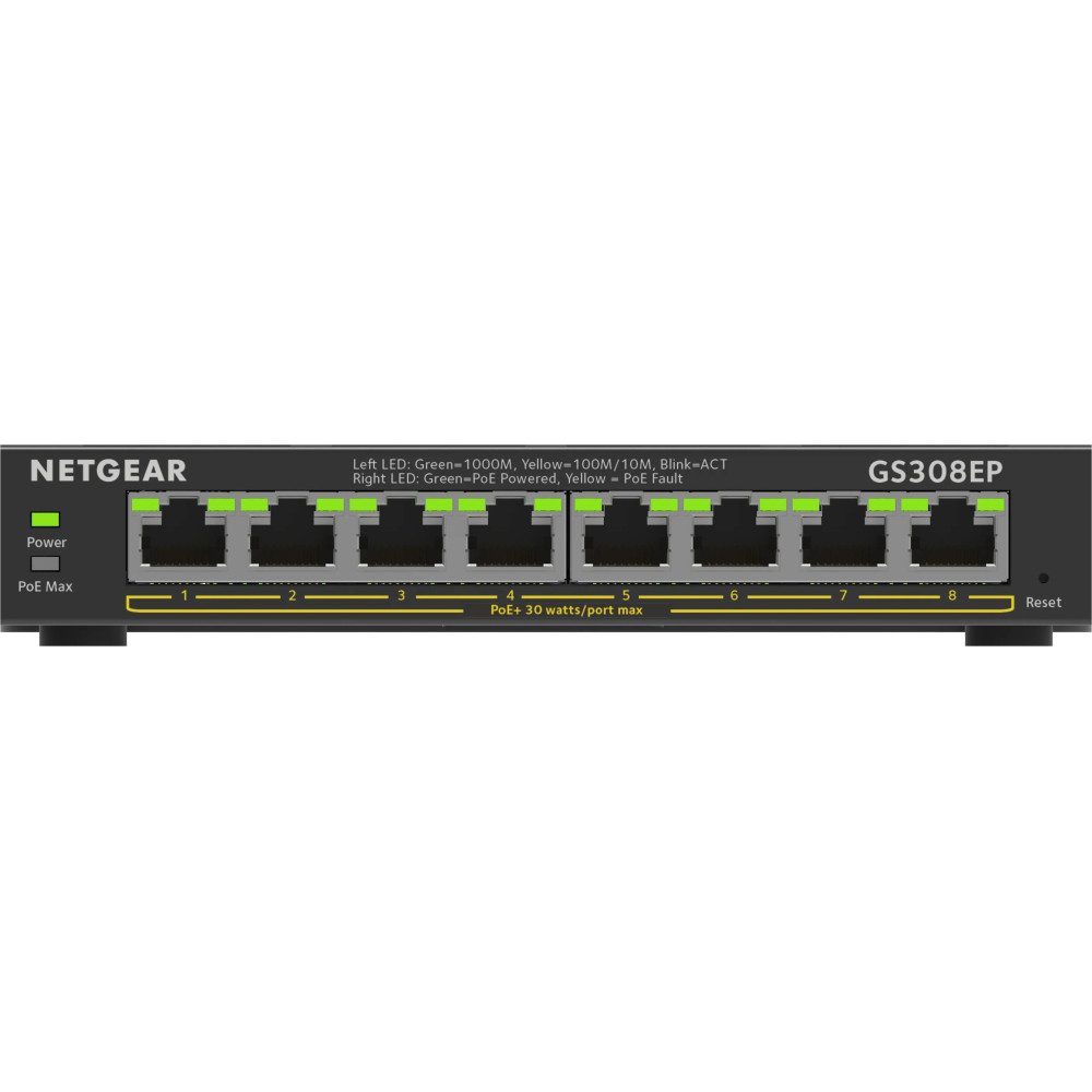 Netgear Plus GS308EP - Switch intelligente - 8 x 10/100/1000 (PoE+)