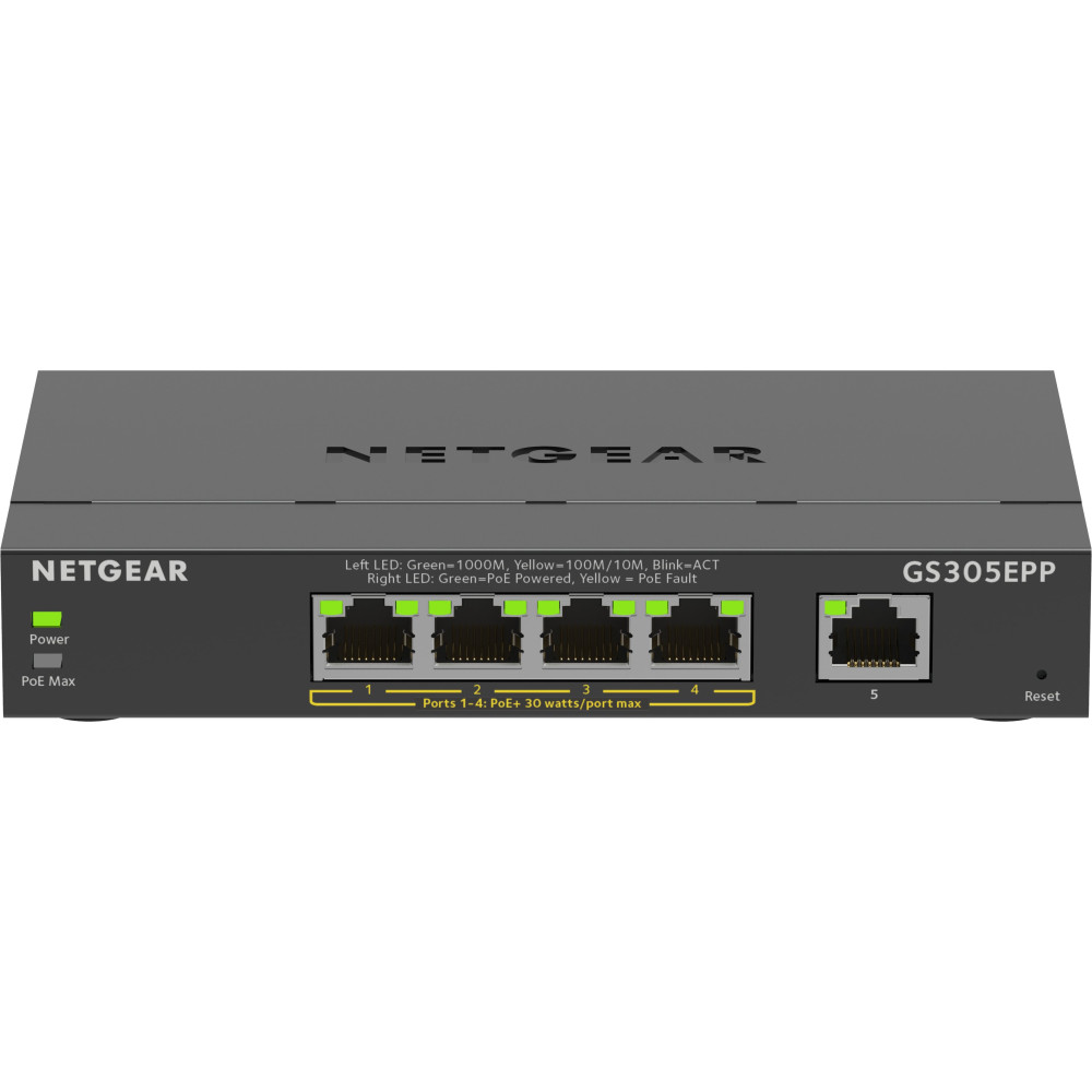 Netgear Plus GS305EPP - Switch - Smart - 5 x 10/100/1000 (4 PoE+)