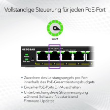 Netgear Plus GS305EP - Switch intelligente - 5 x 10/100/1000 (4 PoE+)