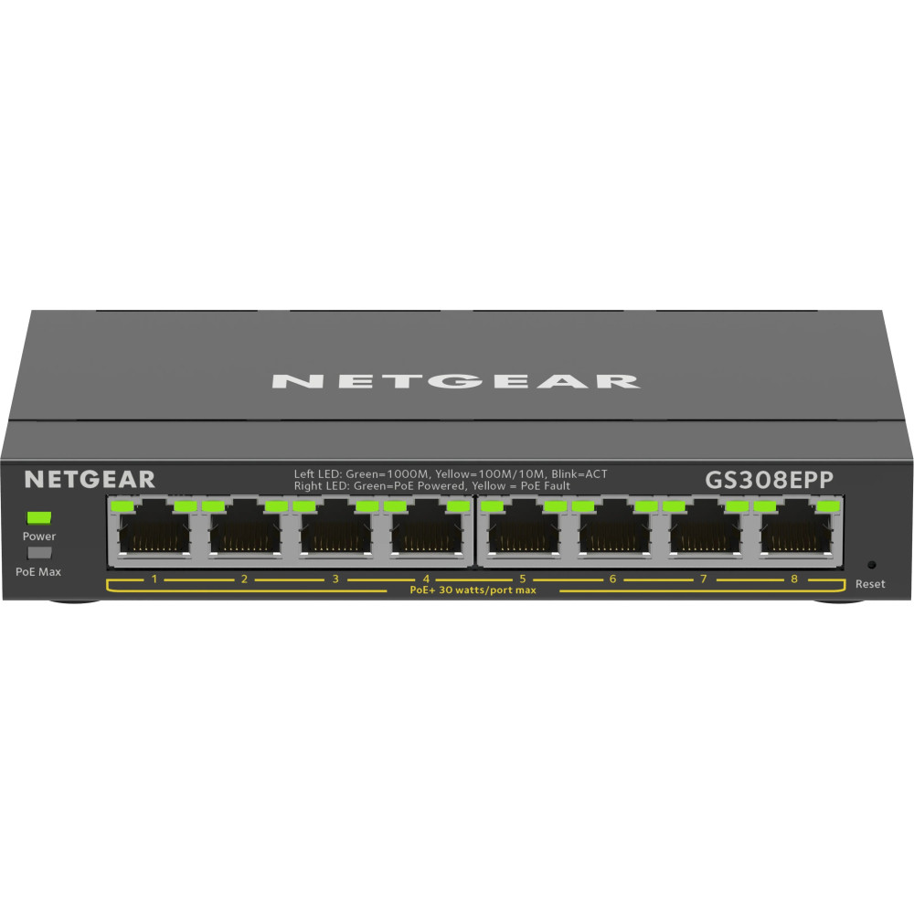 Netgear Plus GS308EPP - Switch intelligente - 8 x 10/100/1000 (PoE+)