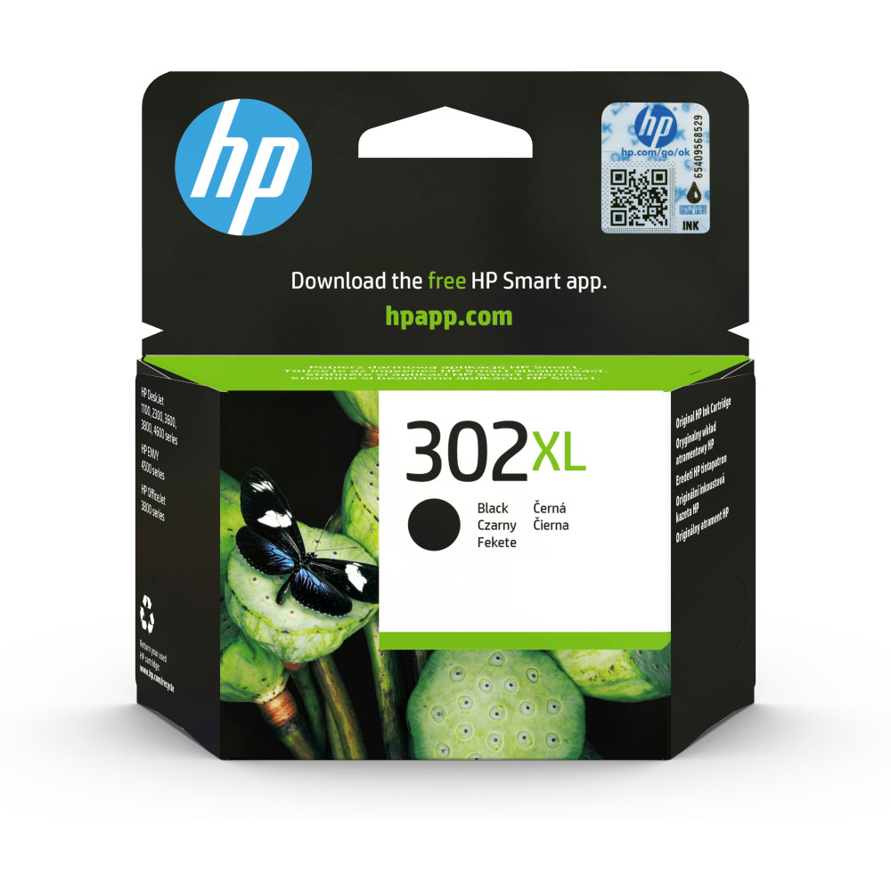 HP Cartuccia originale inchiostro nero ad alta capacità 302XL HP Cartuccia originale inchiostro nero ad alta capacità 302XL