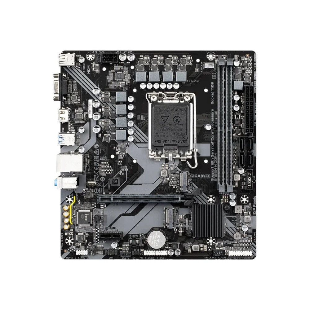 Gigabyte B760M H DDR4 - 1.0 - scheda madre - micro ATX - supporto LGA1700 - chipset B760 - USB 3.2 Gen 1 - LAN Gigabit - grafica