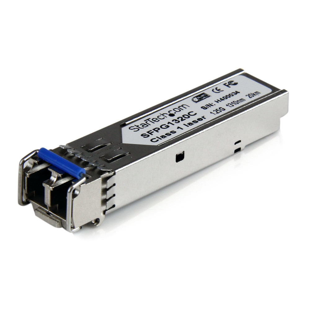 StarTech.com Modulo SFP compatibile con Cisco per trasferimento Gigabit SM LC - Mini-GBIC fino a 20Km - Trasmettitore fibra otti