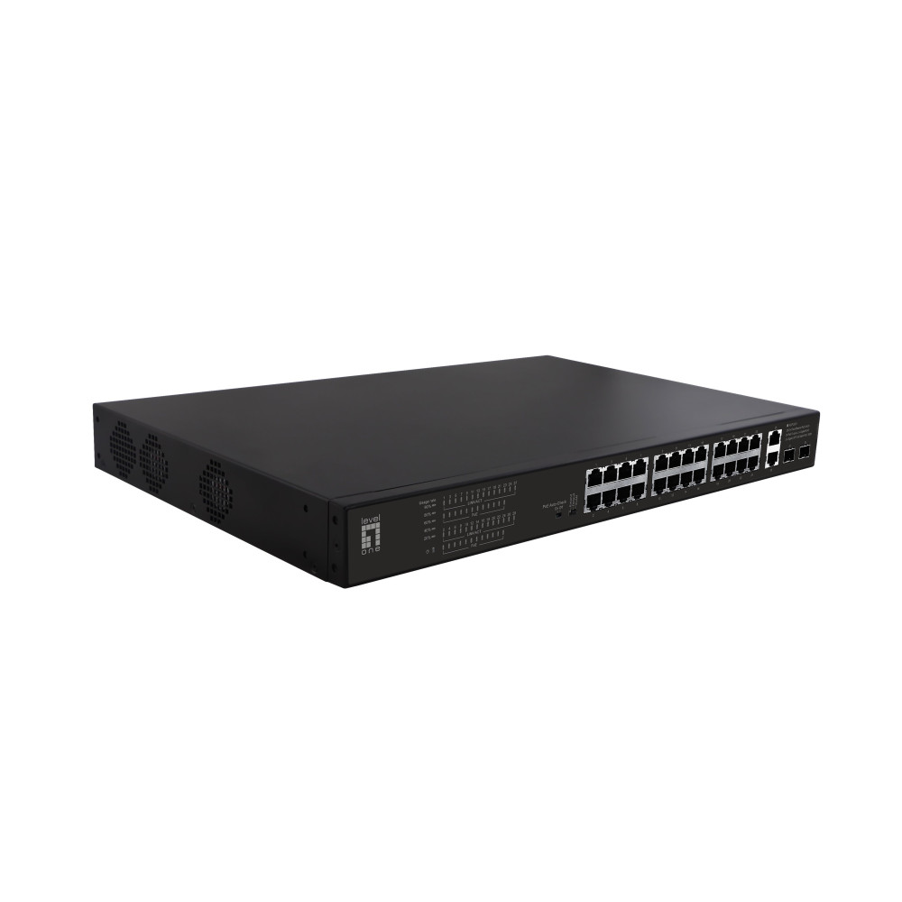 LevelOne FGP-2831, Non gestito, Fast Ethernet (10/100), Power over Ethernet (PoE), Montaggio in rack, 1U