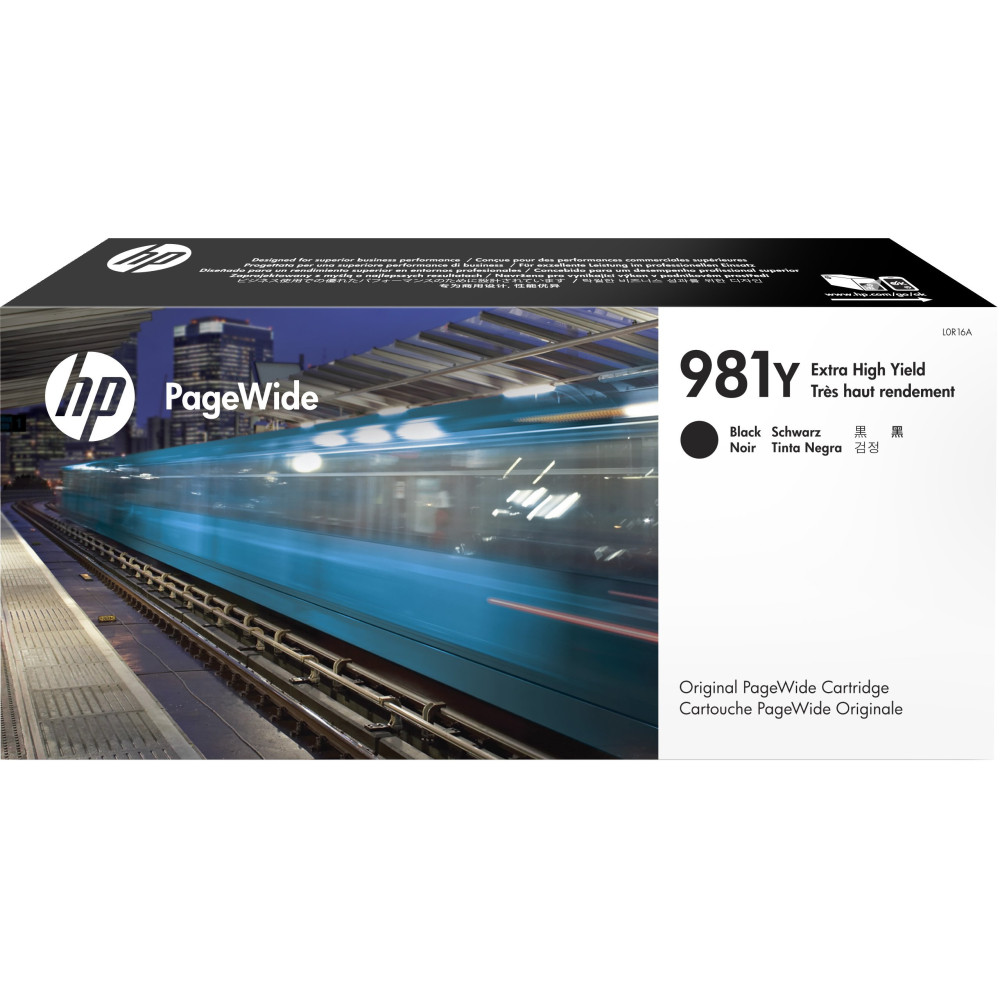 HP Cartuccia nero originale ad altissima capacità PageWide 981Y HP Cartuccia nero originale ad altissima capacità PageWide 981Y