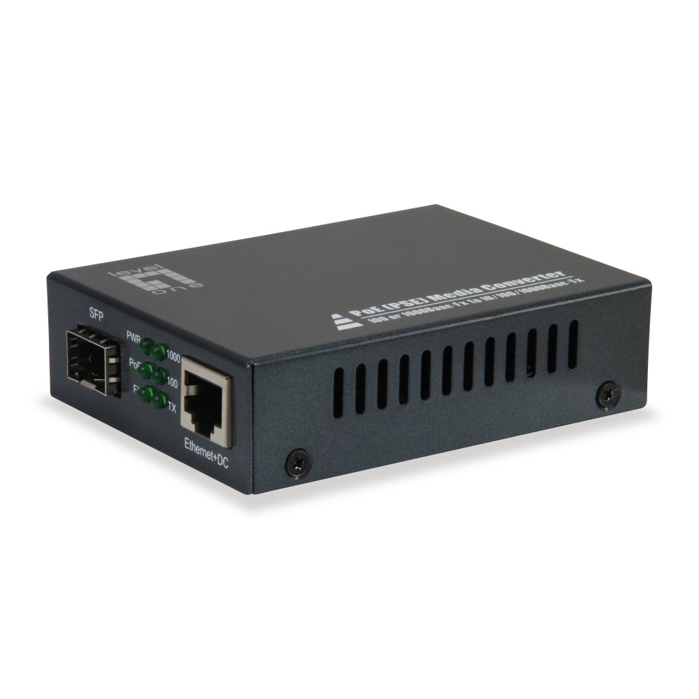 LevelOne GVT-2012 - Convertitore di media - 1GbE - 10Base-T, 1000Base-SX, 100Base-TX, 1000Base-T - RJ-45 / SFP (mini-GBIC)