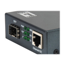 LevelOne GVT-2012 - Convertitore di media - 1GbE - 10Base-T, 1000Base-SX, 100Base-TX, 1000Base-T - RJ-45 / SFP (mini-GBIC)
