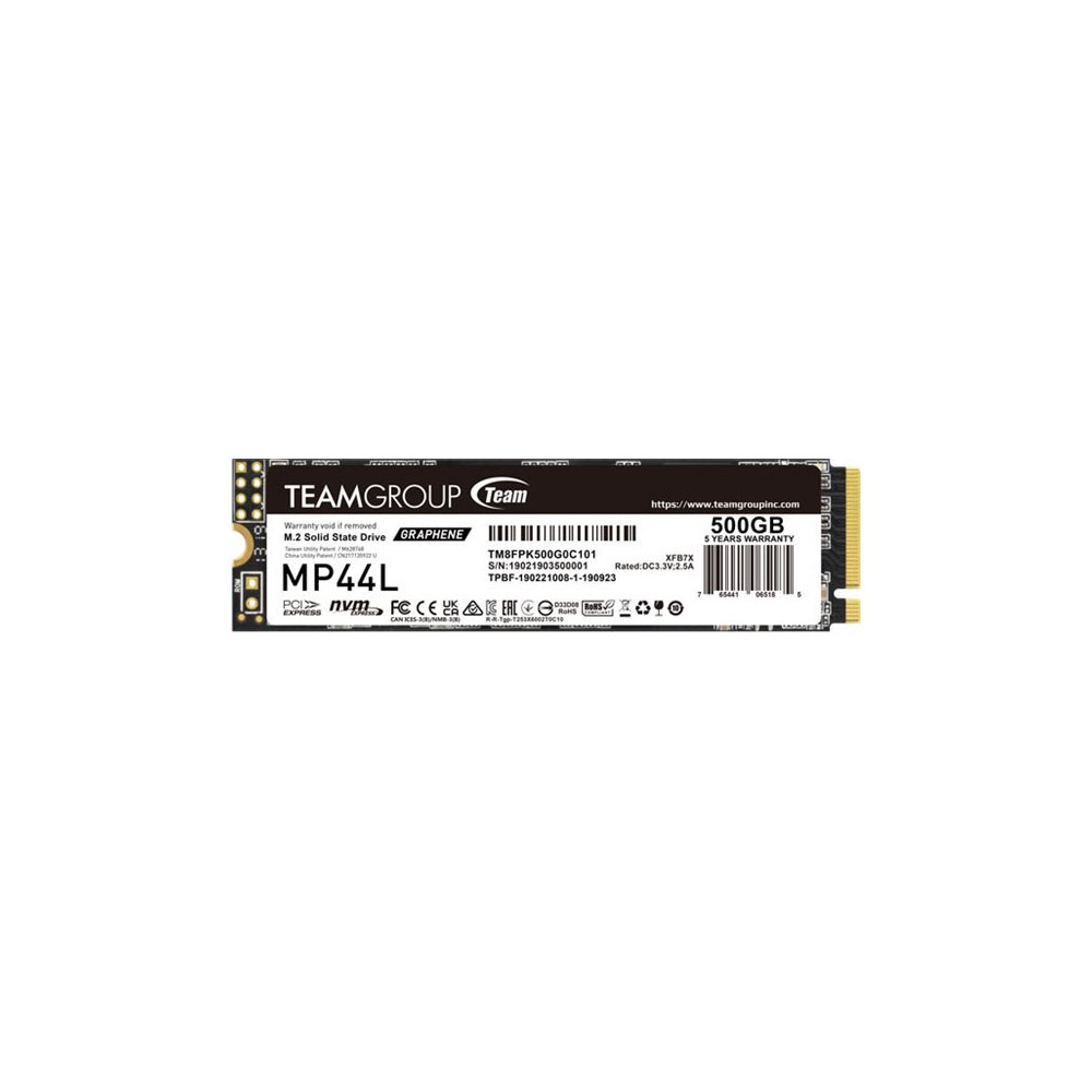 Team Group MP44L - SSD - 500 GB - intern - M.2 2280 - PCIe 4.0 x4 (NVMe)