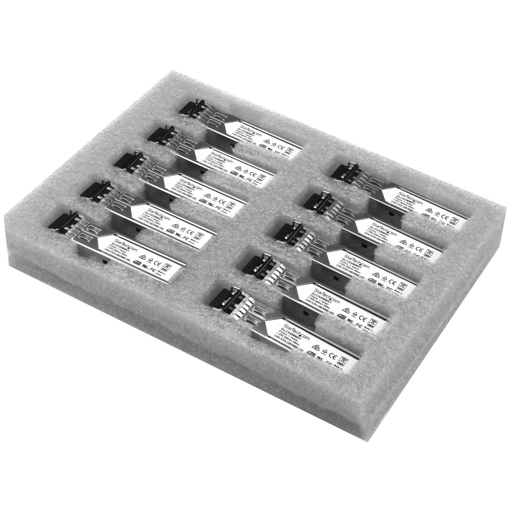 StarTech.com Modulo Trasmettitore SFP Gigabit LWL - Compatibile con Cisco GLC-SX-MM - MM LC - 550m - Mini GBIC Pacchetto da 10 -