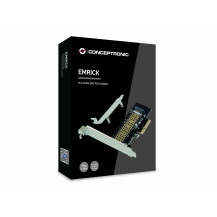 Conceptronic EMRICK M.2-NVMe-SSD-PCIe-Adapter, PCIe, M.2, PCIe 3.0, Nero, Acciaio inossidabile, Passivo, Cina