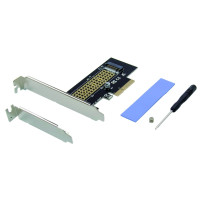 Conceptronic EMRICK M.2-NVMe-SSD-PCIe-Adapter, PCIe, M.2, PCIe 3.0, Nero, Acciaio inossidabile, Passivo, Cina