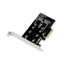 Conceptronic EMRICK 2-in-1 adattatore M.2 SSD PCIe per SATA AHCI NVMe, PCIe, M.2, PCIe 3.0, passivo, Cina, JMB585