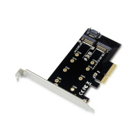 Conceptronic EMRICK 2-in-1 adattatore M.2 SSD PCIe per SATA AHCI NVMe, PCIe, M.2, PCIe 3.0, passivo, Cina, JMB585
