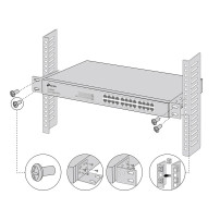 TP-LINK Omada RACKMOUNT KIT-13(UN), Montaggio set, Metallo, Nero