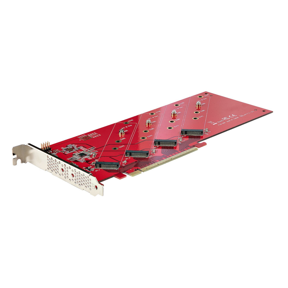 StarTech.com Quad M.2 PCIe Adattatore, PCI Express x16 a NVMe/AHCI M.2 - adattatore di interfaccia - M.2 - Slot di espansione su