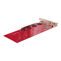 StarTech.com Quad M.2 PCIe Adattatore, PCI Express x16 a NVMe/AHCI M.2 - adattatore di interfaccia - M.2 - Slot di espansione su