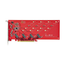 StarTech.com Quad M.2 PCIe Adattatore, PCI Express x16 a NVMe/AHCI M.2 - adattatore di interfaccia - M.2 - Slot di espansione su