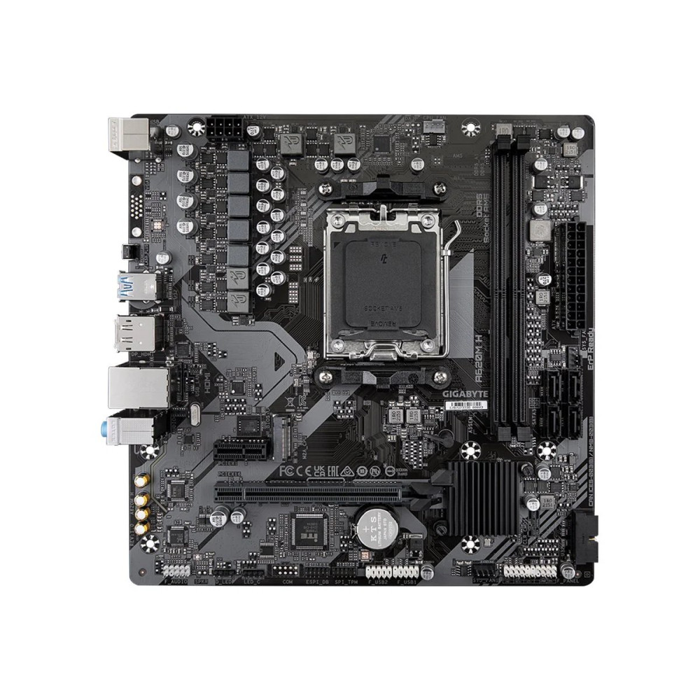 Gigabyte A620M H - Scheda madre - micro ATX - Socket AM5 - Chipset AMD A620 - USB 3.2 Gen 1, USB-C 3.2 Gen 1 - LAN Gigabit - Int