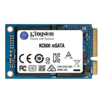 Kingston KC600 - SSD - crittografato - 256 GB - interno - mSATA - SATA 6Gb/s - 256-Bit-AES Aut-Unit├á di memoria crittografata (