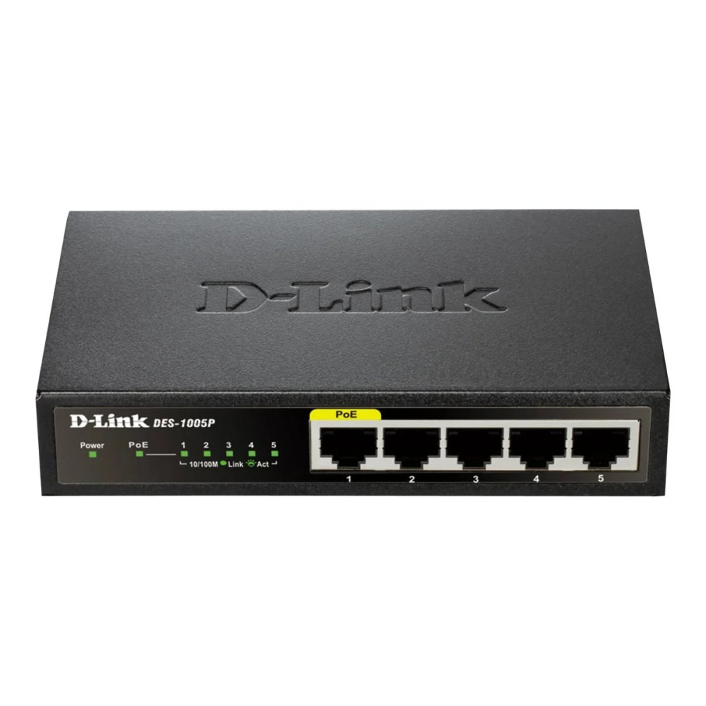 D-Link DES 1005P - Switch - senza gestione - 5 x 10/100