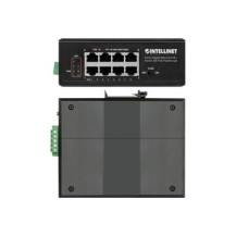 Intellinet PoE-Powered 8-Porta di un Switch Gigabit Ethernet PoE+ Industriale con Pass-through PoE - Switch - senza gestione - 8