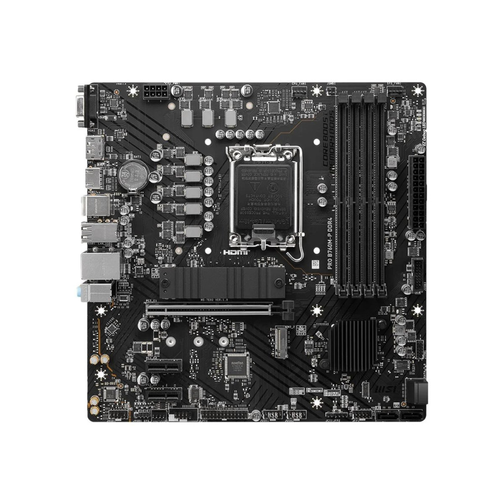 MSI PRO B760M-P DDR4 - Scheda madre - micro ATX - Sockel LGA1700 - Chipset B760 - USB 3.2 Gen 1, USB-C 3.2 Gen2 - LAN Gigabit - 