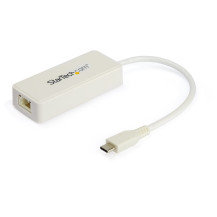 StarTech.com US1GC301AUW Adattatore di rete USB (adattatore Ethernet con connettore aggiuntivo USB, USB 3.0, compatibile Thunder