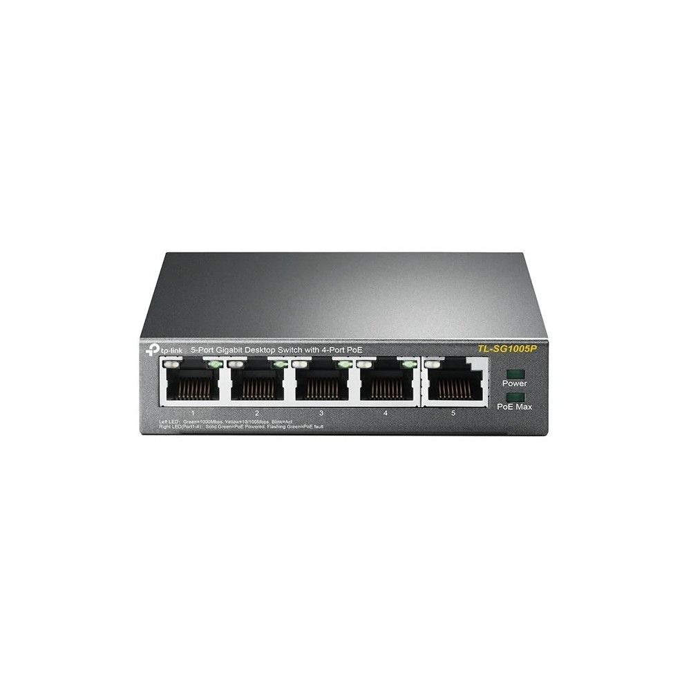 TP-LINK TL-SG1005P - Switch - senza gestione - 4 x 10/100/1000 (PoE)