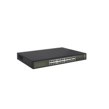 LevelOne Hilbert 28-Port Gigabit PoE Smart Lite Switch, 24 uscite PoE, 4 x Gigabit SFP/RJ45 Combo, 802.3at/af PoE, 380W PoE-Budg