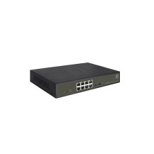 LevelOne Hilbert 10-Porta di interscambio Gigabit PoE Smart Lite, 8 uscite PoE, 2 x Gigabit SFP, 802.3at/af PoE, 130W PoE-Budget