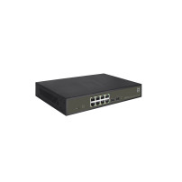 LevelOne Hilbert 10-Porta di interscambio Gigabit PoE Smart Lite, 8 uscite PoE, 2 x Gigabit SFP, 802.3at/af PoE, 130W PoE-Budget