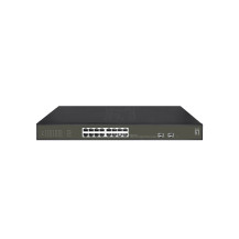 LevelOne Hilbert 18-Porta Gigabit PoE Smart Lite Switch, 16 uscite PoE, 2 x Gigabit SFP, 802.3at/af PoE, 230W PoE-Budget di pote