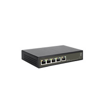 LevelOne Hilbert 5-Port Gigabit PoE Smart Lite Switch, 802.3at/af PoE, 4 uscite PoE, 60W PoE-Budget di potenza, Gestito, L2, Eth