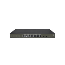 LevelOne Hilbert 26-Porta Gigabit Smart Lite Switch, 24 x Gigabit RJ45, 2 x Gigabit SFP, Gestito, L2, Ethernet Gigabit (10/100/1