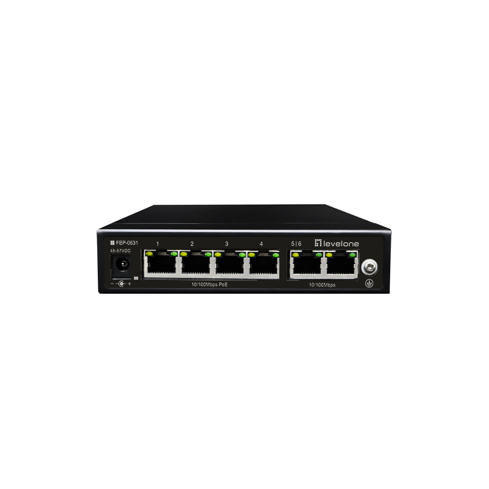 LevelOne FEP-0631 - Switch - senza gestione - 4 x 10/100 (PoE)