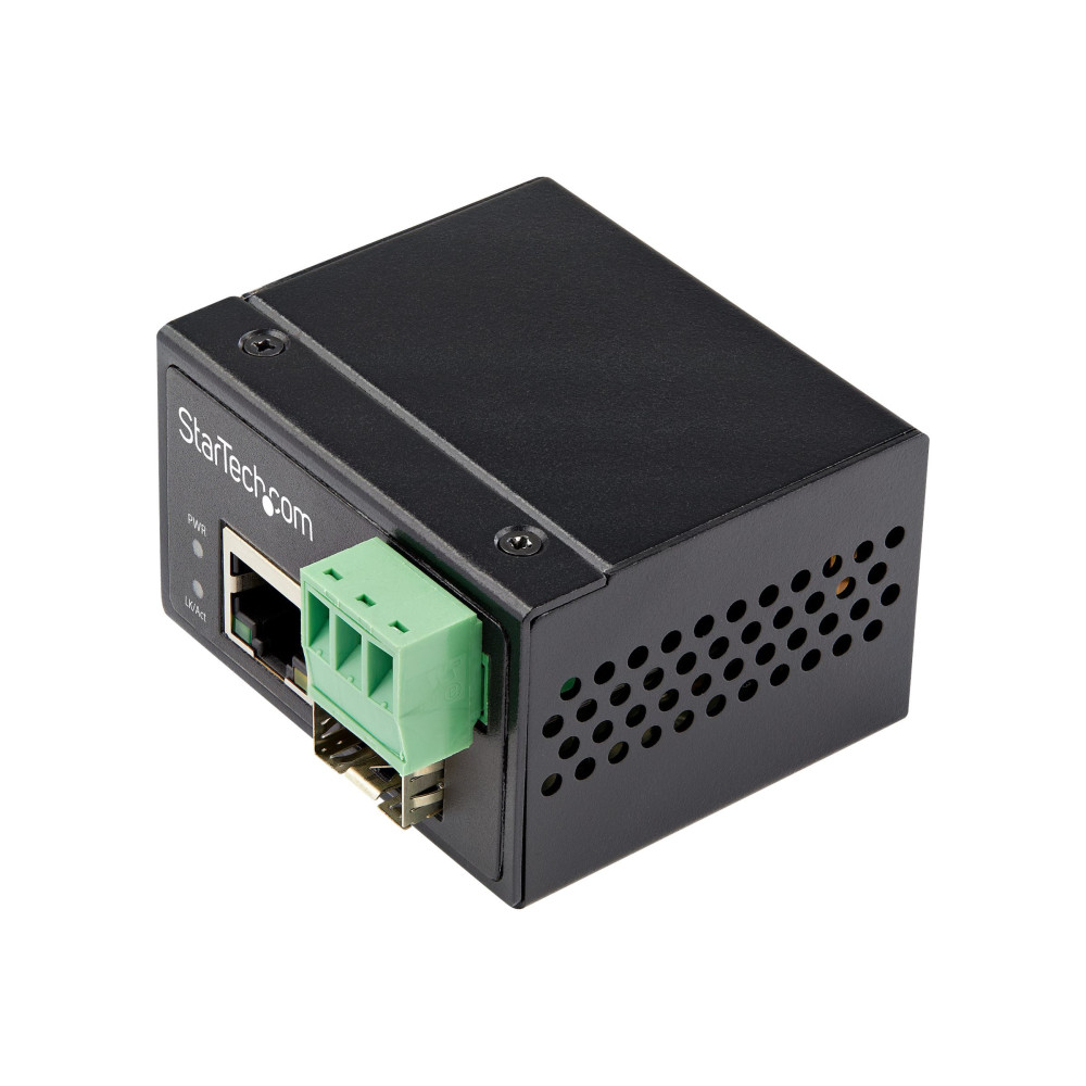 StarTech.com Industrial Media Converter - 100 Mbit/s Medienkonverter LWL Kupfer - Monomodo-/Multimodo fibra ottica su cavo elett