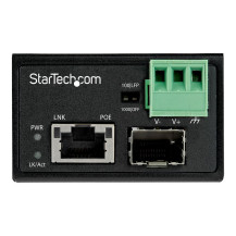 StarTech.com PoE + Industrial Media Converter 30W - Convertitore di media LWL Cavo - Monomodo-su fibra ottica multimodo su cavo 