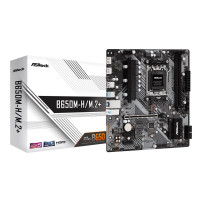 ASRock B650M-H/M.2+ - Scheda madre - micro ATX - Socket AM5 - Chipset AMD B650 - USB-C 3.2 Gen 1, USB 3.2 Gen 1 - LAN Gigabit - 