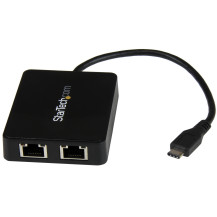 StarTech.com adattatore USB-C su Dual-Adattatore Ethernet Gigabit con USB (Tipo-A)