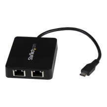 StarTech.com adattatore USB-C su Dual-Adattatore Ethernet Gigabit con USB (Tipo-A)