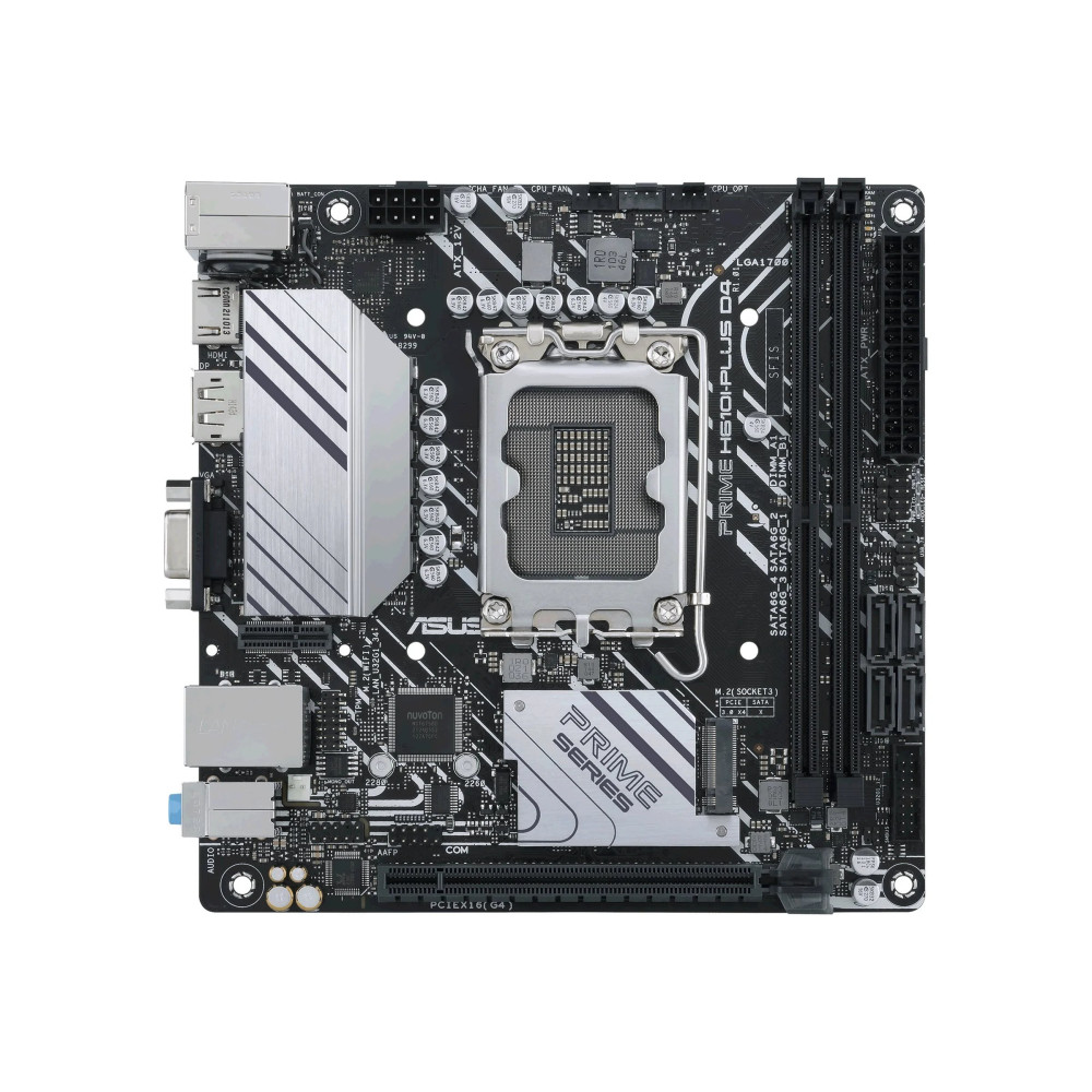 ASUS PRIME H610I-PLUS D4-CSM - Scheda madre - Mini-ITX - Sockel LGA1700 - Chipset H610 - USB 3.2 Gen 1 - LAN Gigabit - Integrato