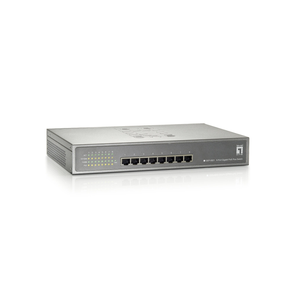 Livello Uno GEP-0821 - Switch - 8 x 10/100/1000 (PoE)