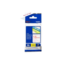 Brother TZe-242 - Autocollante - Rosso su Bianco - Rolla (1,8 cm x 8 m)