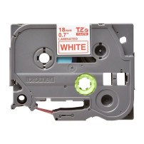 Brother TZe-242 - Autocollante - Rosso su Bianco - Rolla (1,8 cm x 8 m)