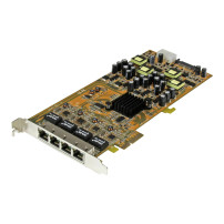 StarTech.com scheda di rete Gigabit Power over Ethernet a 4 porte PCI Express - PSE / PoE NIC PCI Express - 4-quad (Quad)