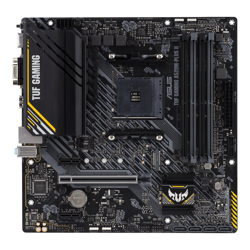 ASUS TUF GAMING A520M-PLUS II - Scheda madre - micro ATX - Socket AM4 - Scheda Madre AMD A520 - USB 3.2 Gen 1 - LAN Gigabit - In