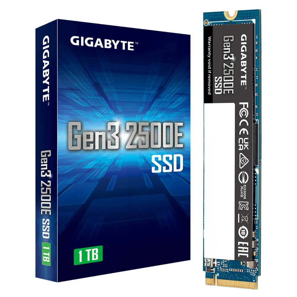 Gigabyte Gen3 2500E - SSD - 1 TB - interno - M.2 2280 - PCIe 3.0 x4 (NVMe)