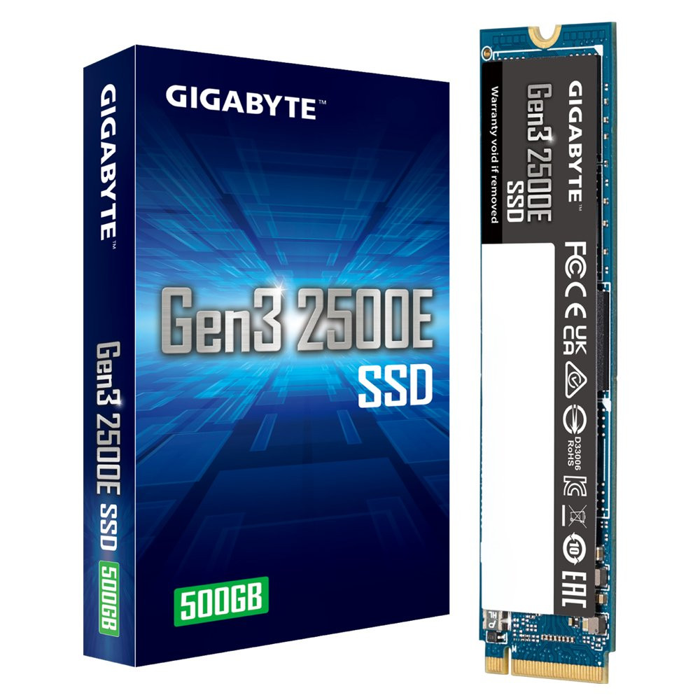 Gigabyte Gen3 2500E - SSD - 500 GB - interno - M.2 2280 - PCIe 3.0 x4 (NVMe)