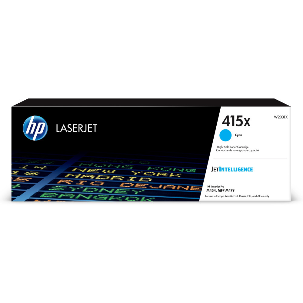 HP Cartuccia toner ciano originale LaserJet 415X ad alta capacità HP Cartuccia toner ciano originale LaserJet 415X ad alta capacità