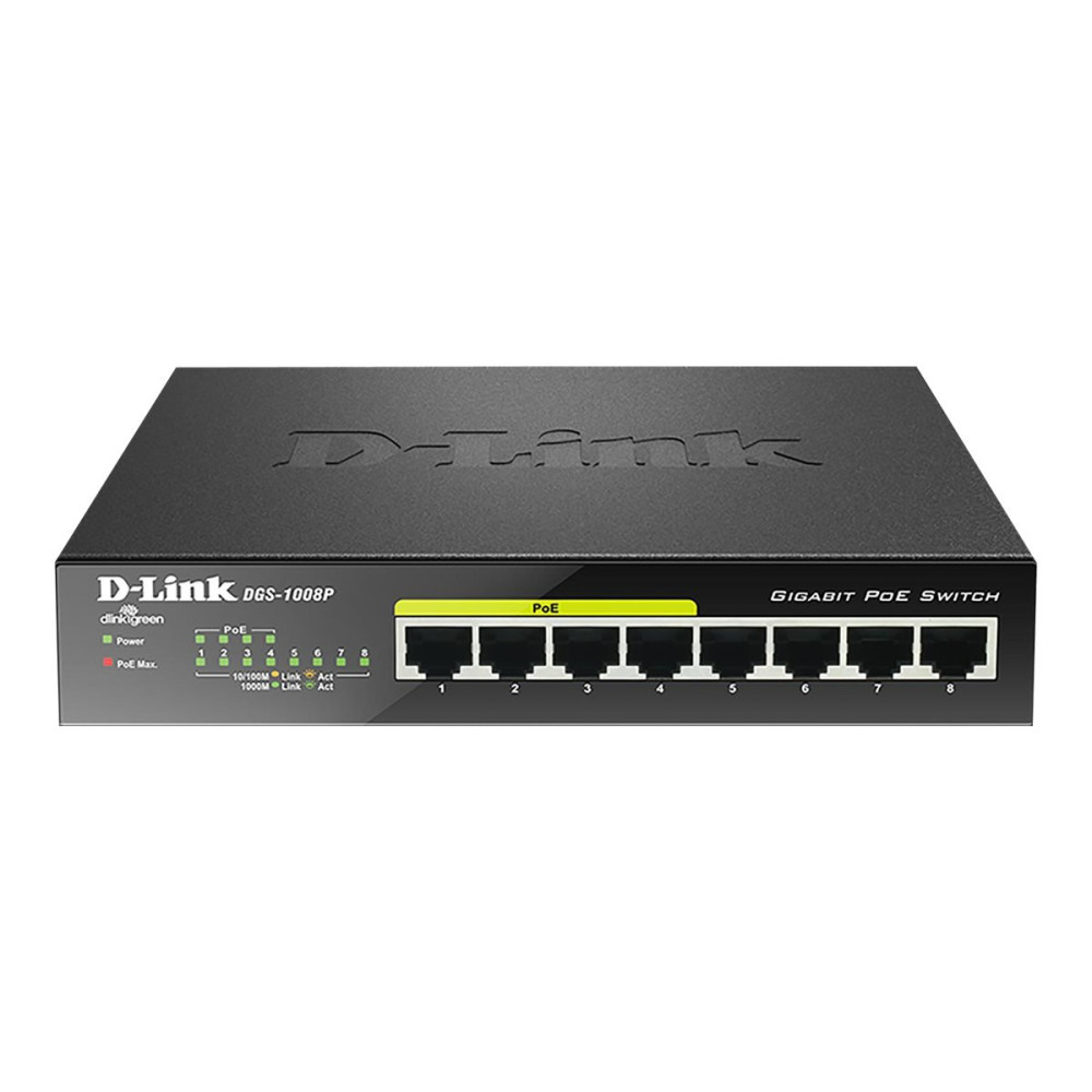 D-Link DGS 1008P - Switch - senza gestione - 4 x 10/100/1000 (PoE)